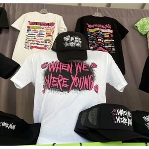 NEW Exclusive Las Vegas When We Were Young Poster Tee Lineup Short Sleeve XL